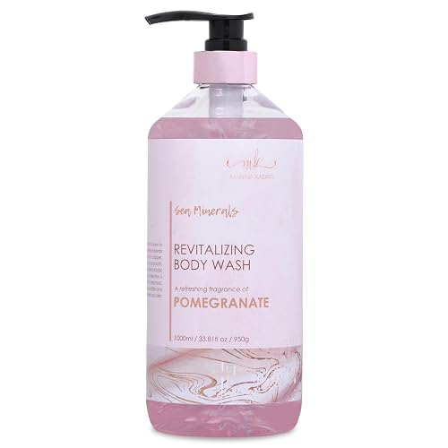 Manna Kadar Beauty Dead Sea Minerals Revitalizing Body Wash, Pomegranate - Clean, Soothe, Revitalizes, Rejuvenates Skin, Hydrates, Shower Gel Beauty & Personal Care Manna Kadar