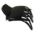 Parcelona French Paw Black Wide Covered Spring Side Slide In Jaw Yoga Hair Claw Clip Beauty & Personal Care Parcelona