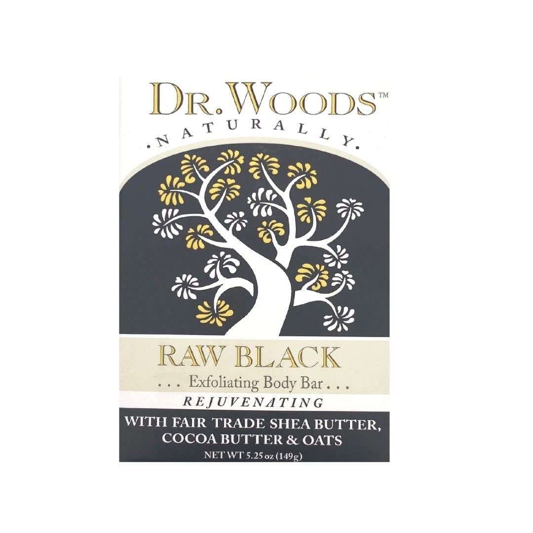 Dr.woods Dr Woods Naturals Exfoliating Bar Soap, Raw Black, 5.25 Oz Beauty & Personal Care Dr. Woods