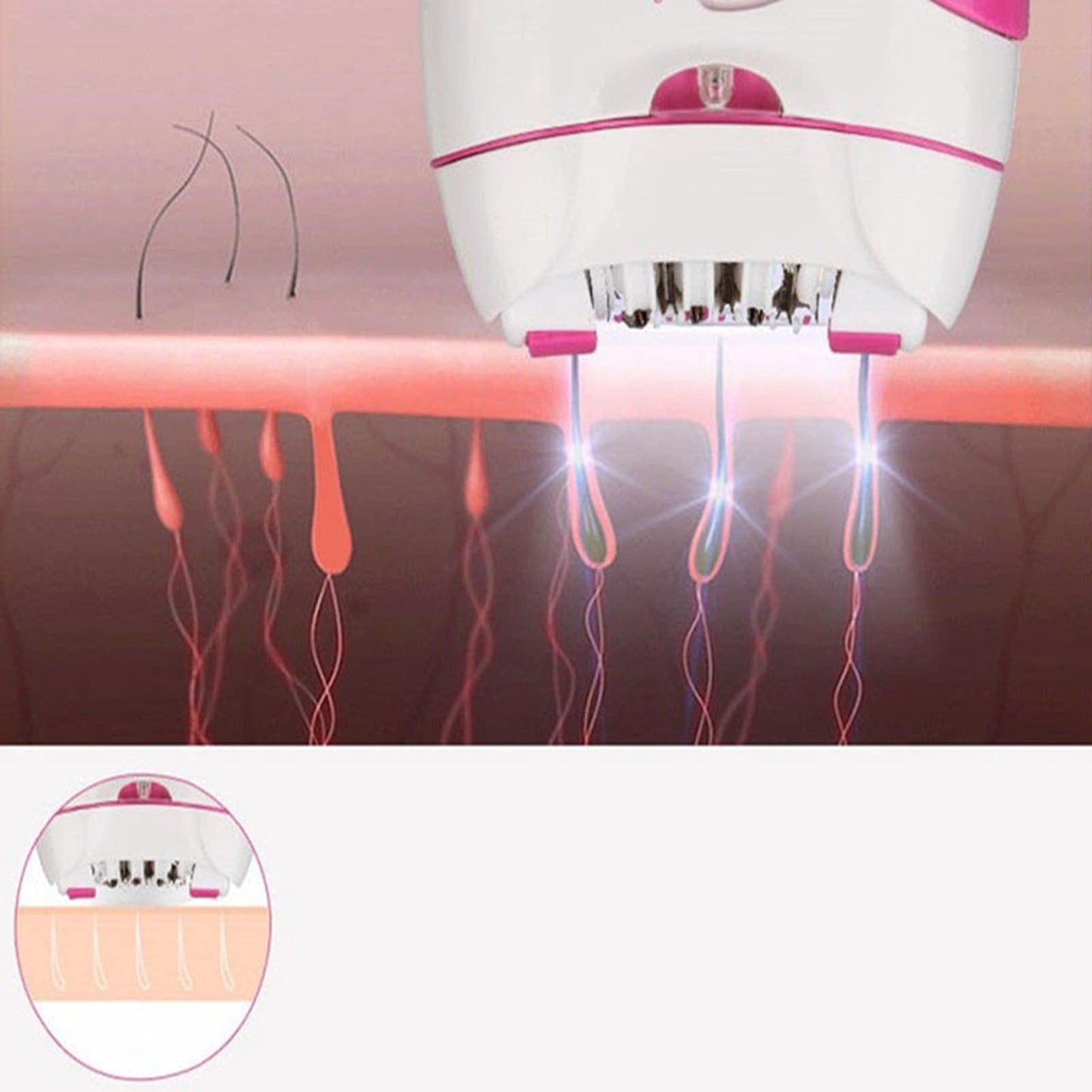 Rechargeable Hypoallergenic Portable Electric Hair Epilator for Smooth Hair Removal Beauty and Personal Care ZJchao