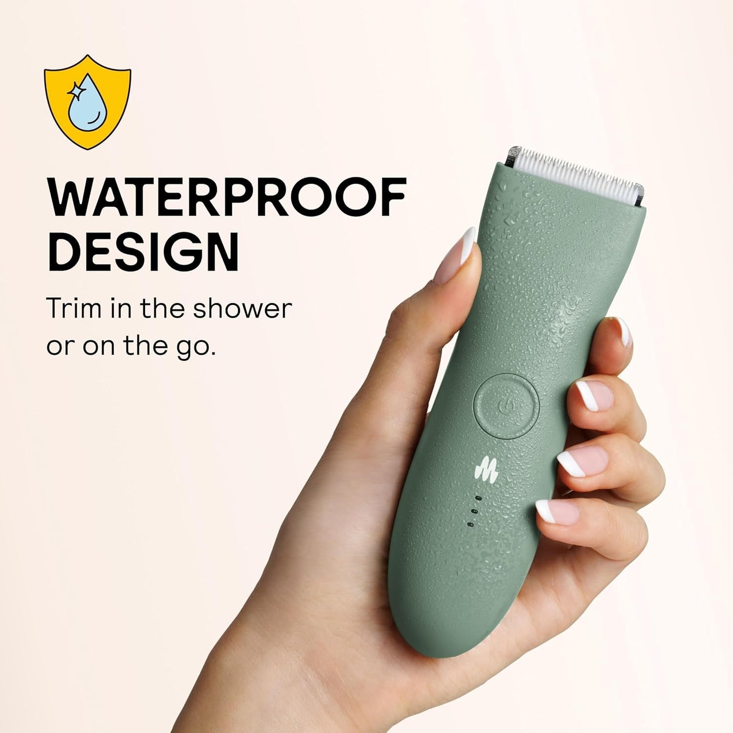 MERIDIAN The Trimmer Original - Body Hair Trimmer for Men, Electric Shaver for Pubic Hair, Chest, Legs & Bikini, Waterproof & Rechargeable, Sage Beauty and Personal Care MERIDIAN