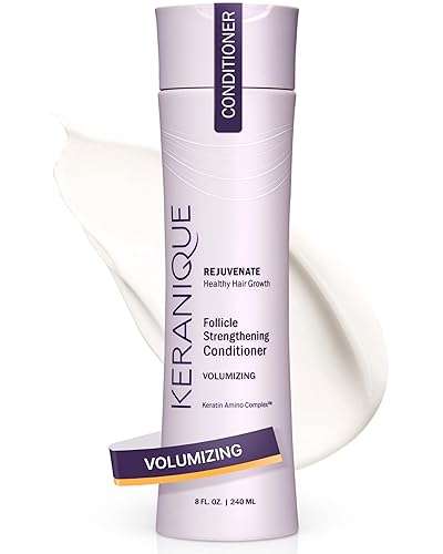 Keranique Volumizing Keratin Conditioner for Thinning Hair, Hair Regrowth | Keratin Amino Complex, Free of Sulfates, Dyes and Parabens, 8 Fl Oz Beauty & Personal Care Keranique