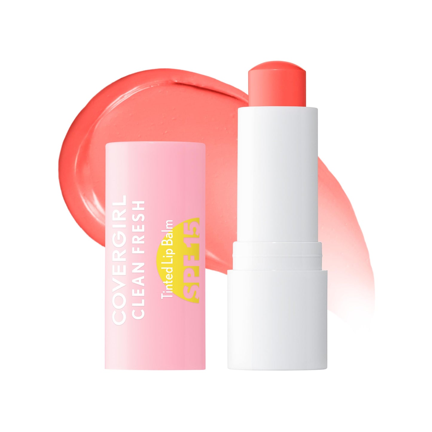 COVERGIRL Clean Fresh Tinted Lip Balm SPF 15-20 - Orange You A Cutie, with Mineral Sunscreen, Moisturizing, Vegan Formula, 0.14oz Beauty and Personal Care COVERGIRL