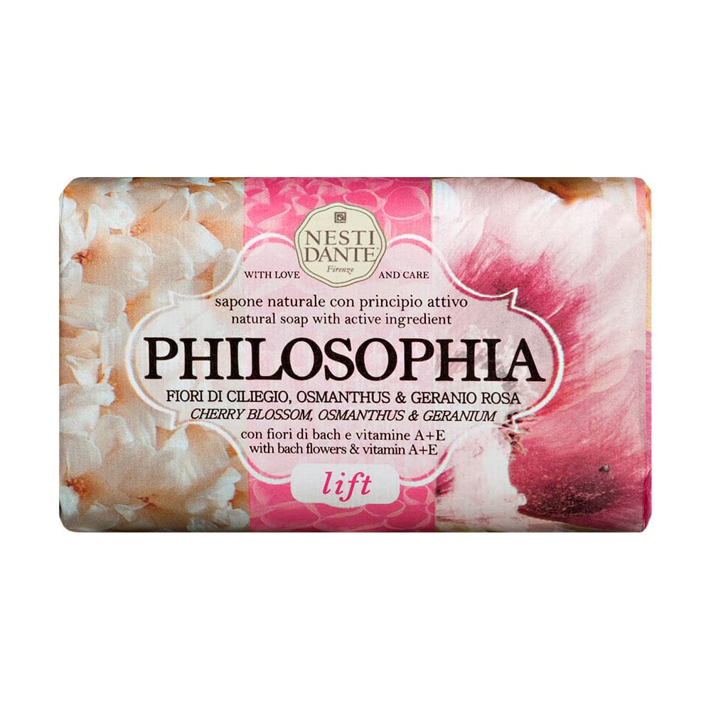 Nesti Dante Philosophia Natural Soap, Lift/Cherry Blossom/Osmanthus and Geranium With Bach Flowers and Vitamin E, 8.8 Ounce Beauty & Personal Care Nesti Dante