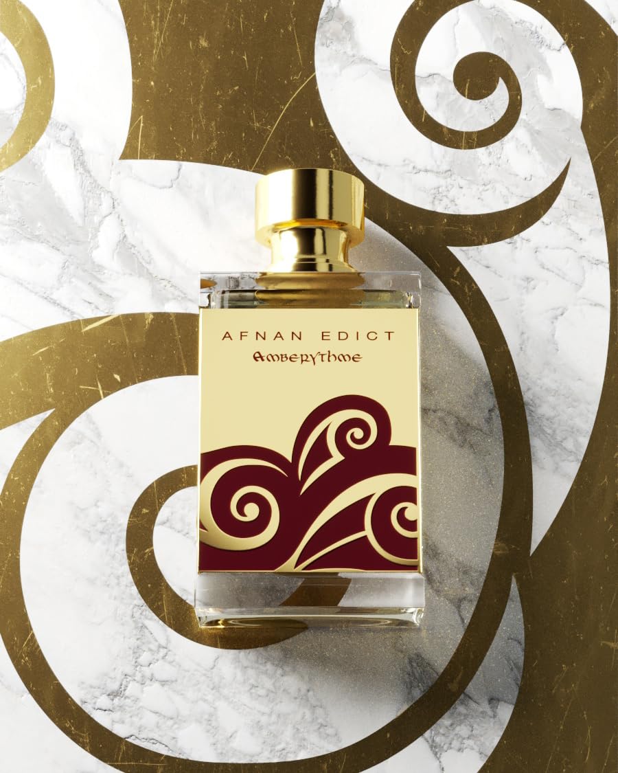 Afnan Edict Amberythme Unisex Luxury Eau de Parfum Spray, 2.7 Fl. Oz - Warm & Indulgent Amber Perfume with Cinnamon, Vanilla & Sandalwood Beauty & Personal Care Afnan