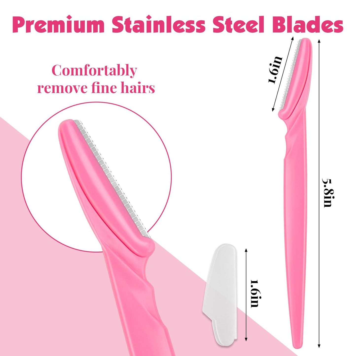 Phyyixs 100 Pcs Eyebrow and Face Razors for Women and Men, Multi-Color Facial Shavers with Protective Covers, Safe for Beginners Beauty and Personal Care Phyyixs