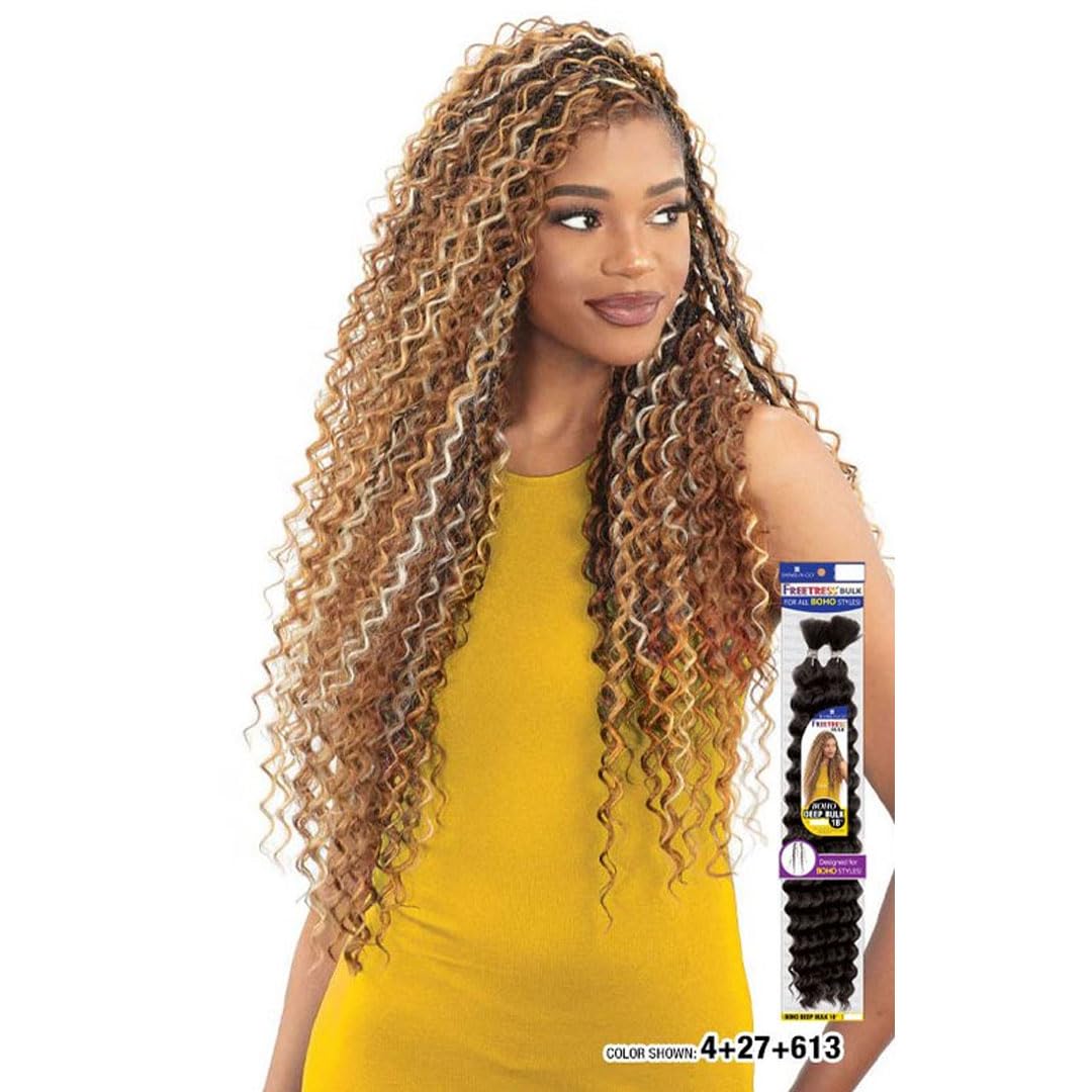 Shake N Go Freetress Synthetic Braid - Boho Deep Bulk 22" (GINGER)