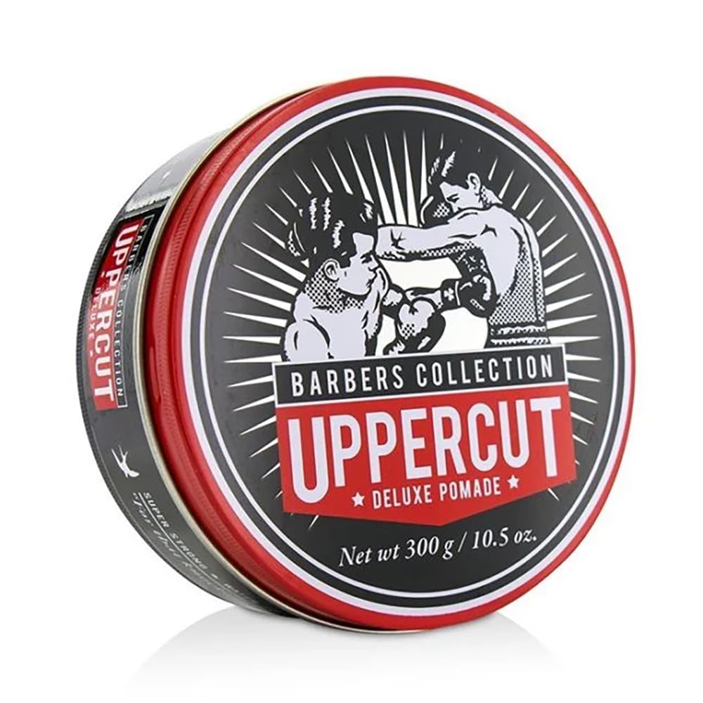 UPPERCUT DELUXE Barbers Collection Deluxe Pomade, 10.5 oz / 300g - Strong Hold, High Shine Hair Pomade - Water-Based, Easy Washout - Classic Barber Beauty & Personal Care UPPERCUT DELUXE