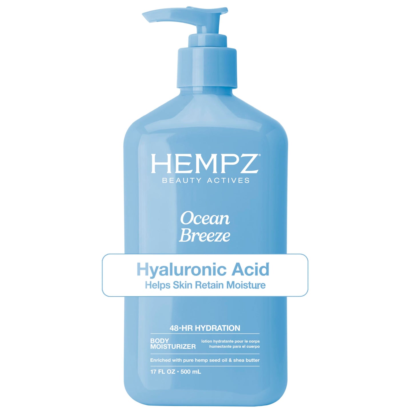 Hempz Body Lotion - Ocean Breeze Limited Edition Daily Moisturizing Cream, Shea Butter, Aloe, Body Moisturizer - Skin Care Products, Hemp Seed Oil Beauty & Personal Care Hempz