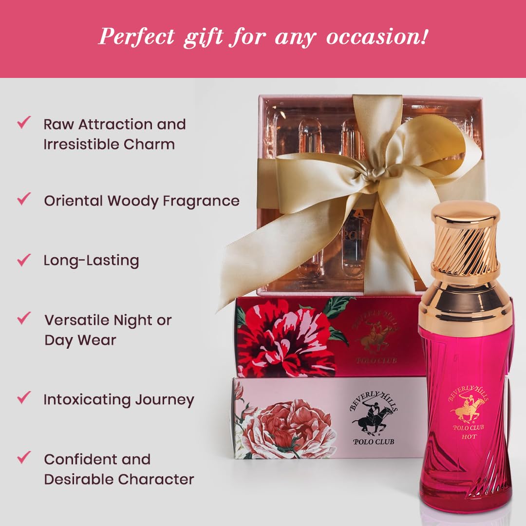 Beverly Hills Polo Club SEXY HOT - Cologne for Women with Notes of Amber & Vanilla - Sweet & Seductive Fragrance Scent - Eau De Toilette Spray 3.40fl.oz / 100ml (Packaging May Vary) Beauty & Personal Care Beverly Hills Polo Club
