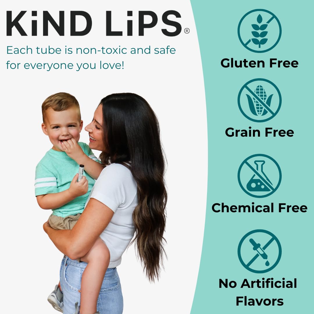 Kind Lips Organic Sweet Mint Lip Balm 2-Pack - Cooling, Refreshing Lip Care for Dry Lips • 100% Natural, Clean, Gluten-Free, Grain-Free • Made in USA Beauty & Personal Care Kind Lips