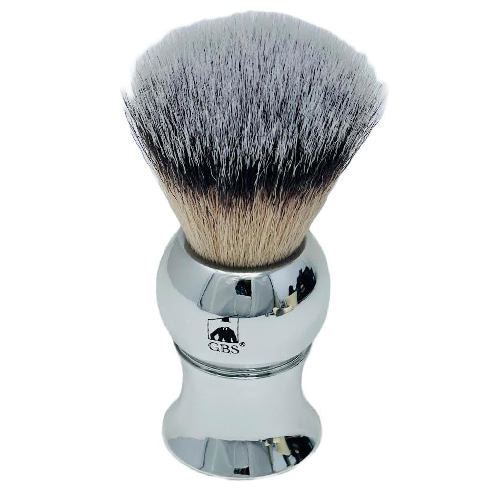 G.B.S Plastic Polished Mirror Shaving Brush for Wet Shave Using Shaving Cream & Soap- Best Shave of Your Life for Safety Razor, Double Edge Razor Beauty and Personal Care G.B.S