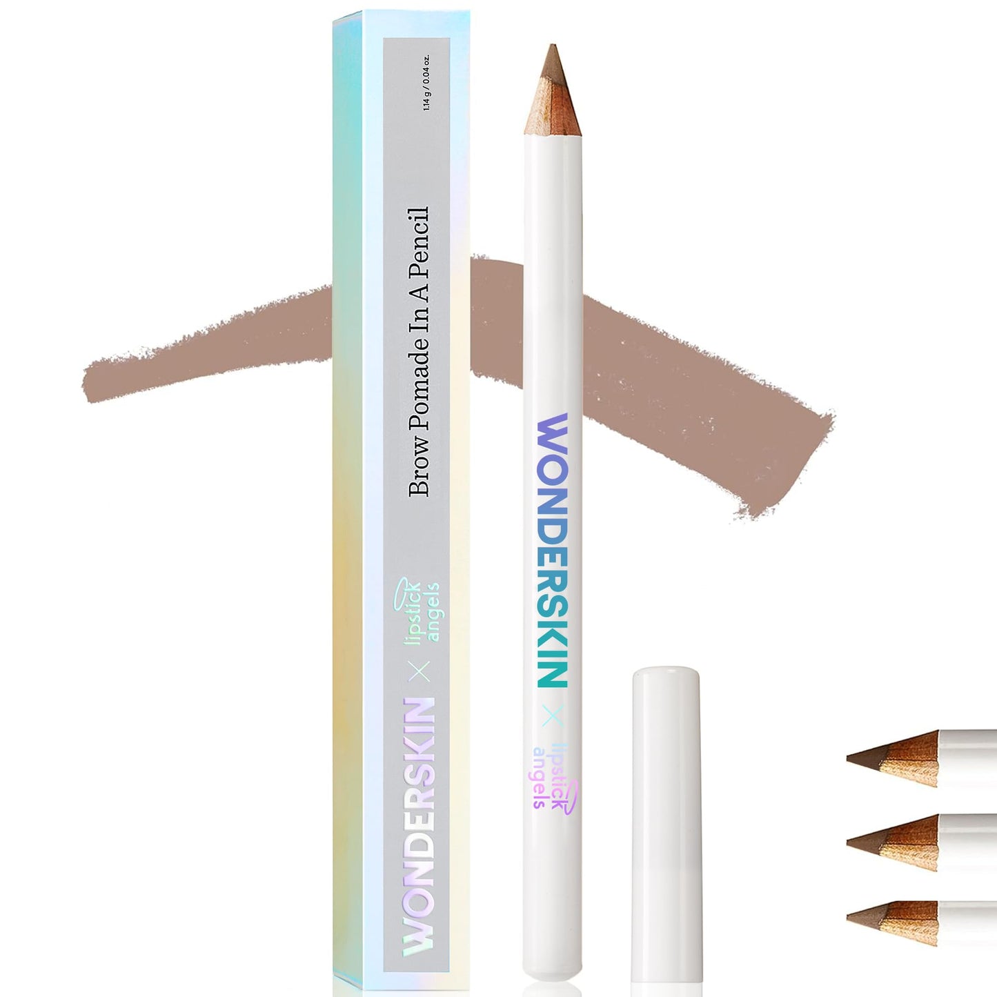 WONDERSKIN Eyebrow Pencil - Sharpenable Brow Pencil For Natural Looking Brows, Brown Eye Makeup, Long Lasting Eyebrow Pomade (Blonde) Beauty & Personal Care Wonderskin