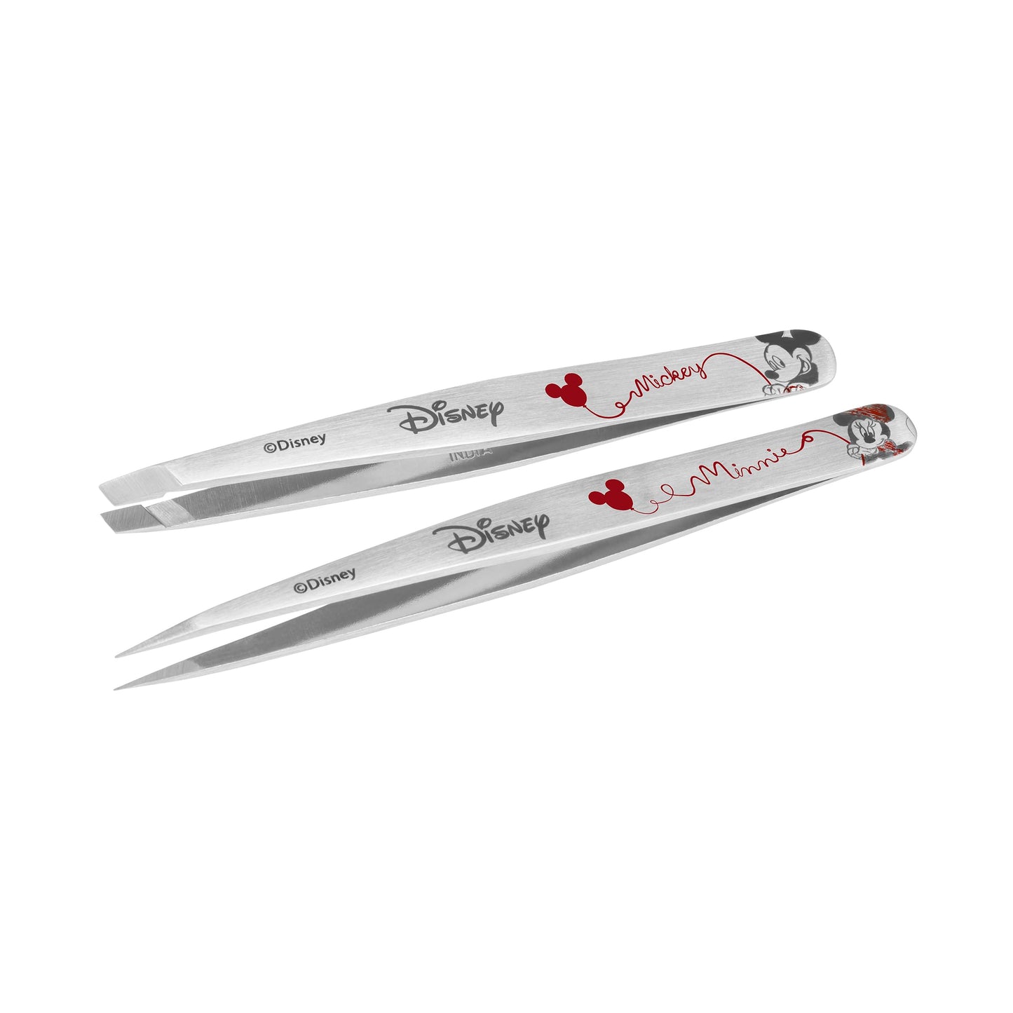 Tweezerman Disney's Mickey Mouse & Minnie Mouse Forever in Love Petite Point and Slant Set - Eyebrow for Women and Men Set Beauty & Personal Care Tweezerman