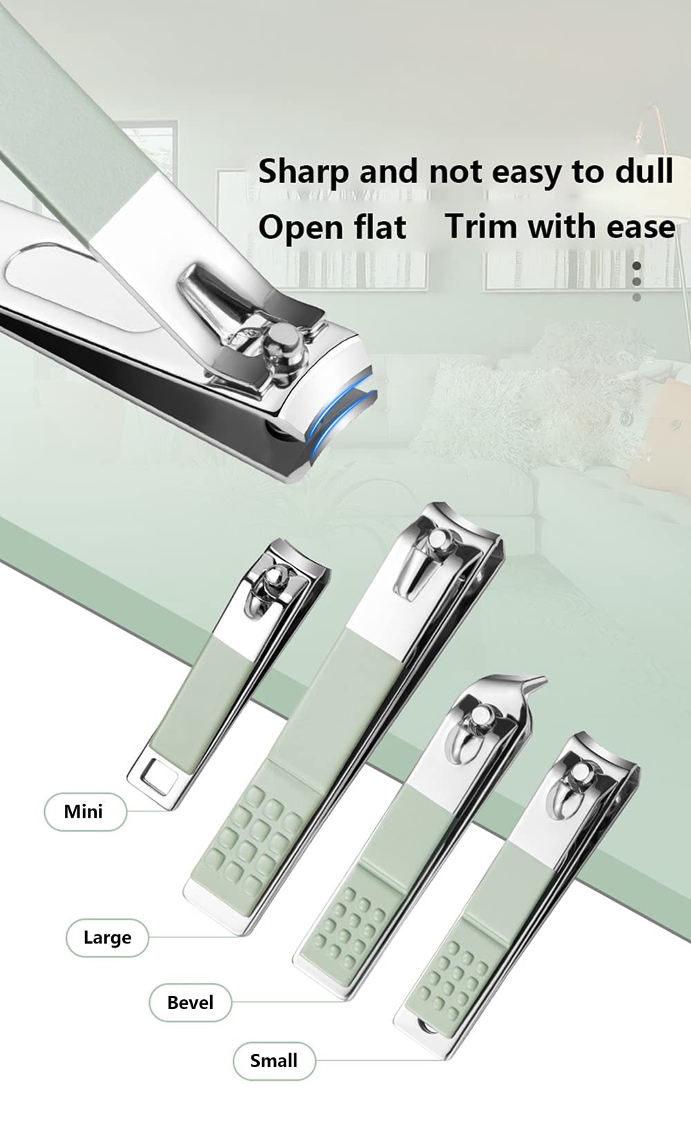 12-Piece Nail Care Kit, Mint Green Leather Travel Case,Manicure Set Personal Care, Nail Clipper Kit,Nail Tools with Luxurious Travel Case, Gifts Beauty & Personal Care HOLIKA