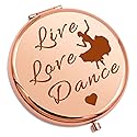 Dance Lover Gift Dance Teacher Gifts Compact Makeup Mirror Dance Gift for Ballet Girl Ballerina Dancer Daughter Graduation Birthday Gift Compact Beauty & Personal Care Gevody