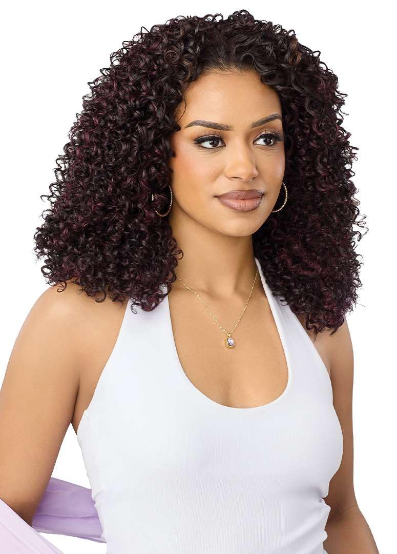 Outre Quick Weave Synthetic Half Wig - Flowair - Flow 7 (DARK BROWN 2)
