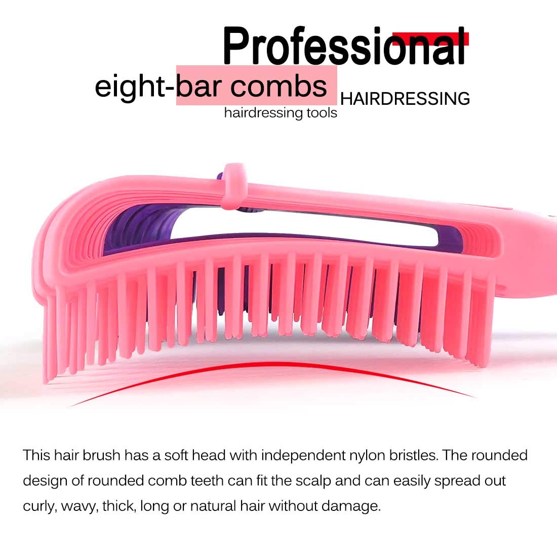 Detangling Brush for Afro American/African 3a to 4c Kinky, Wavy/Curly/Coily Hair - Women's Scalp Massaging Comb for Wet/Dry/Oily/Thick/Long Textured Beauty & Personal Care A.DASHER