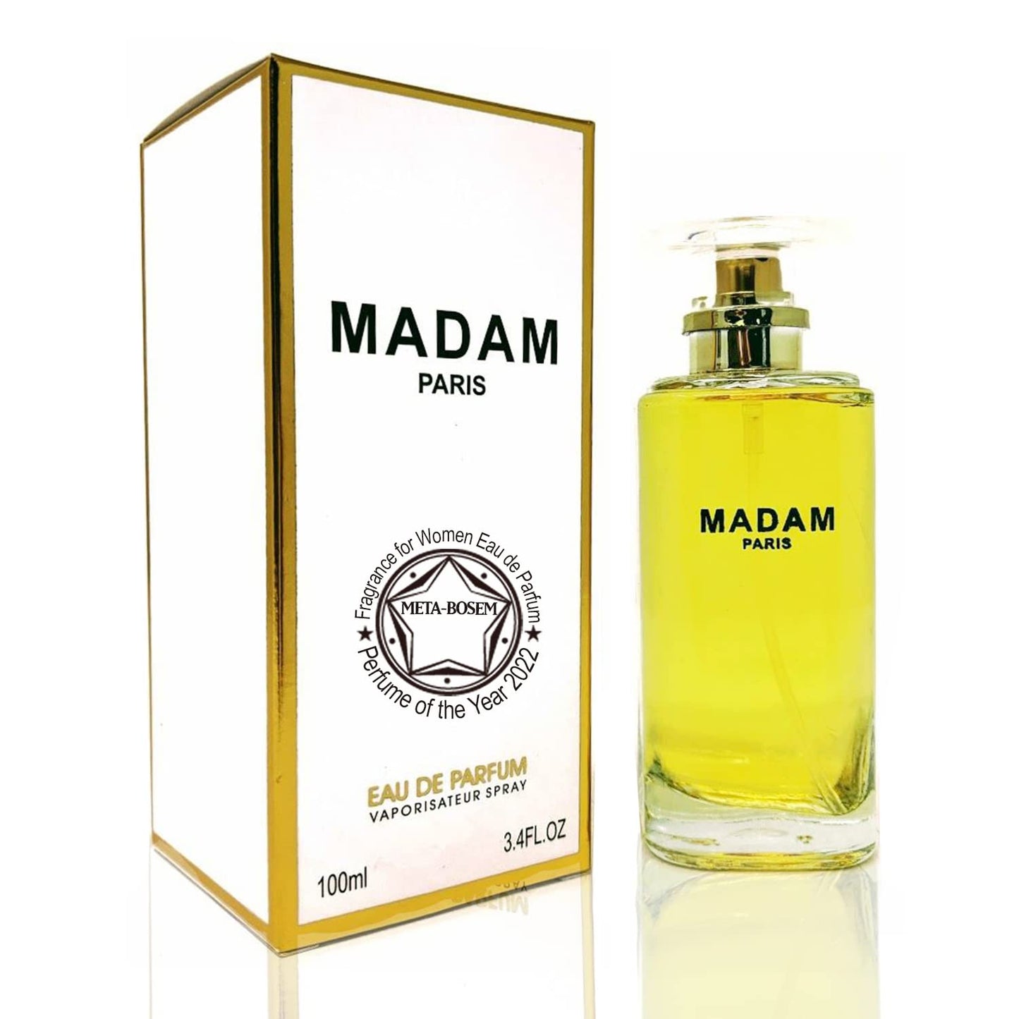 META-BOSEM Madam Paris, Women Perfume Eau de Parfum Natural Spray Fragrance - Charming Floral Scent - Classic Vanilla Notes - Holiday Gift - for All Beauty & Personal Care META-BOSEM