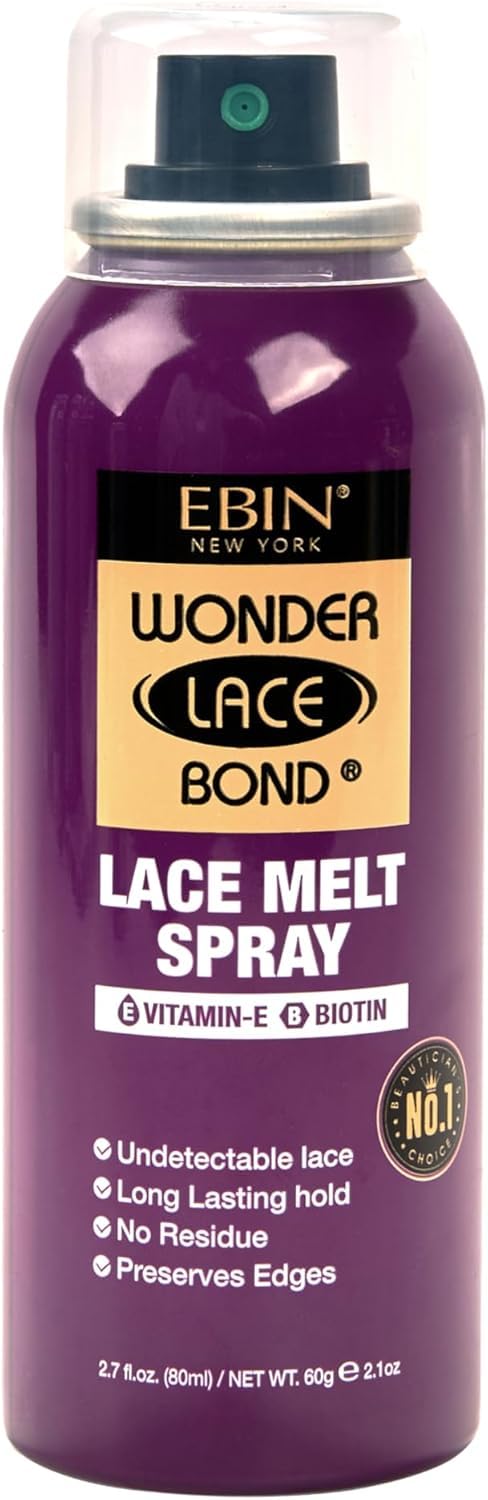 EBIN NEW YORK Wonder Lace Melt Aerosol Spray | Preserves Edges & Undetectable Lace | Long lasting hold | No Residue | Vitamin E + Biotin Infused Beauty & Personal Care EBIN NEW YORK