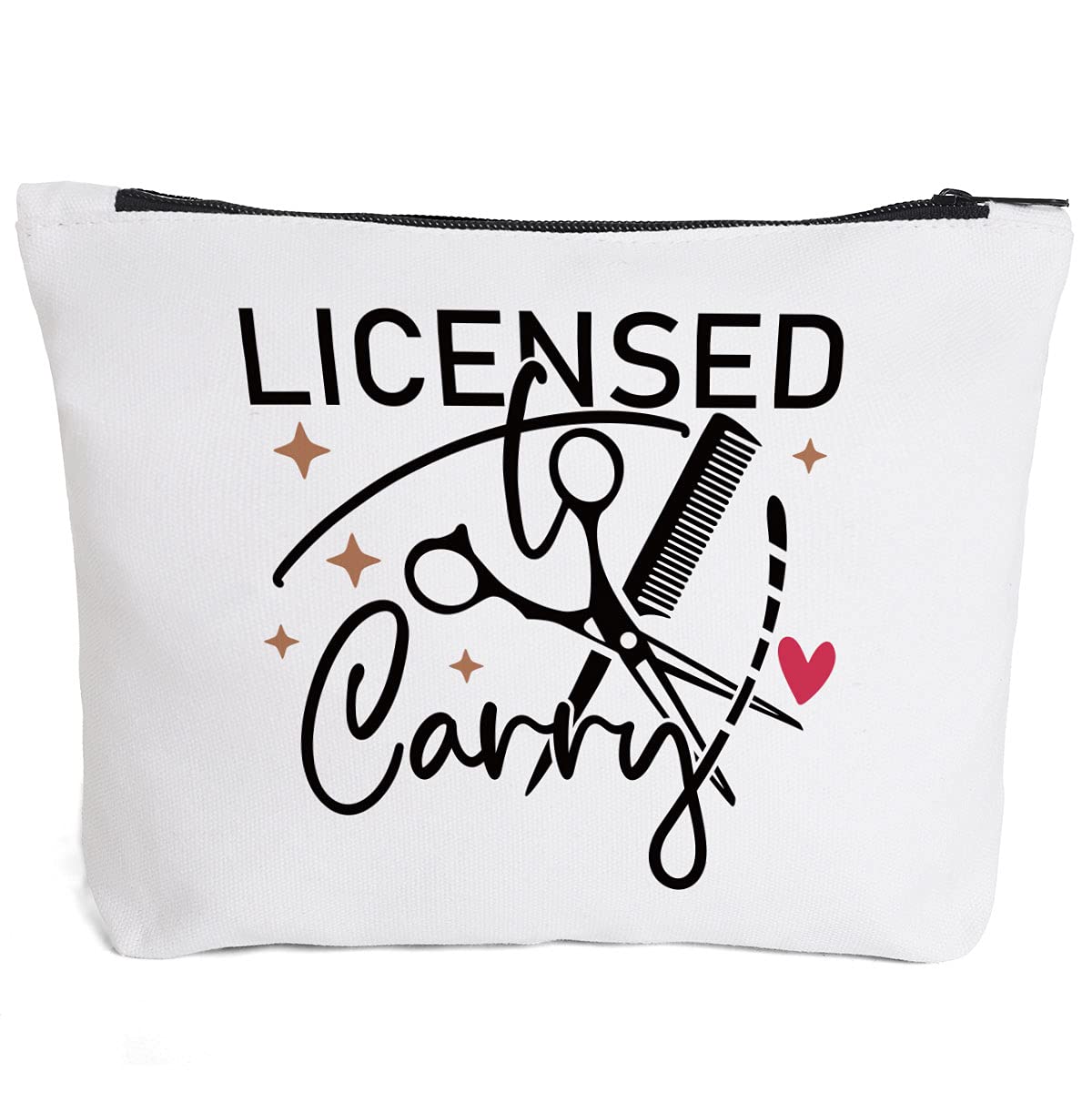 Hair Stylist Supplies Hairstylist Gift Ideas Hairdresser Gift Hairdresser & Stylist Makeup Bag- She Works Willingly With Her Hands - Gifts for Hairstylist, Salon Owner, Esthetician, Barber or Friend Beauty & Personal Care Fokongna