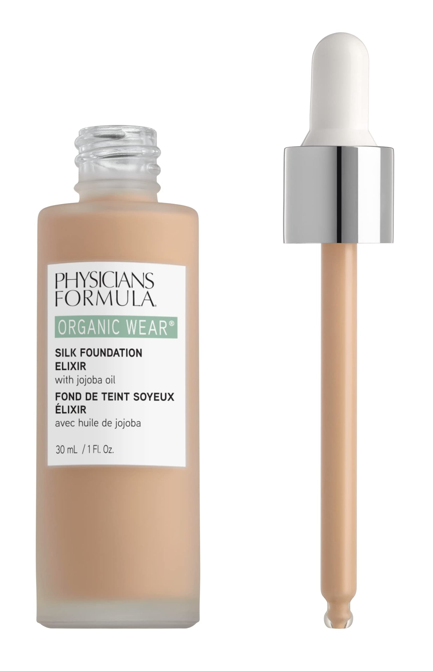 Physicians Formula Organic Wear All Natural Liquid Foundation Elixir Fair-to-Light, Full Coverage | Dermatologist Tested, Clinicially Tested Beauty & Personal Care Physicians Formula