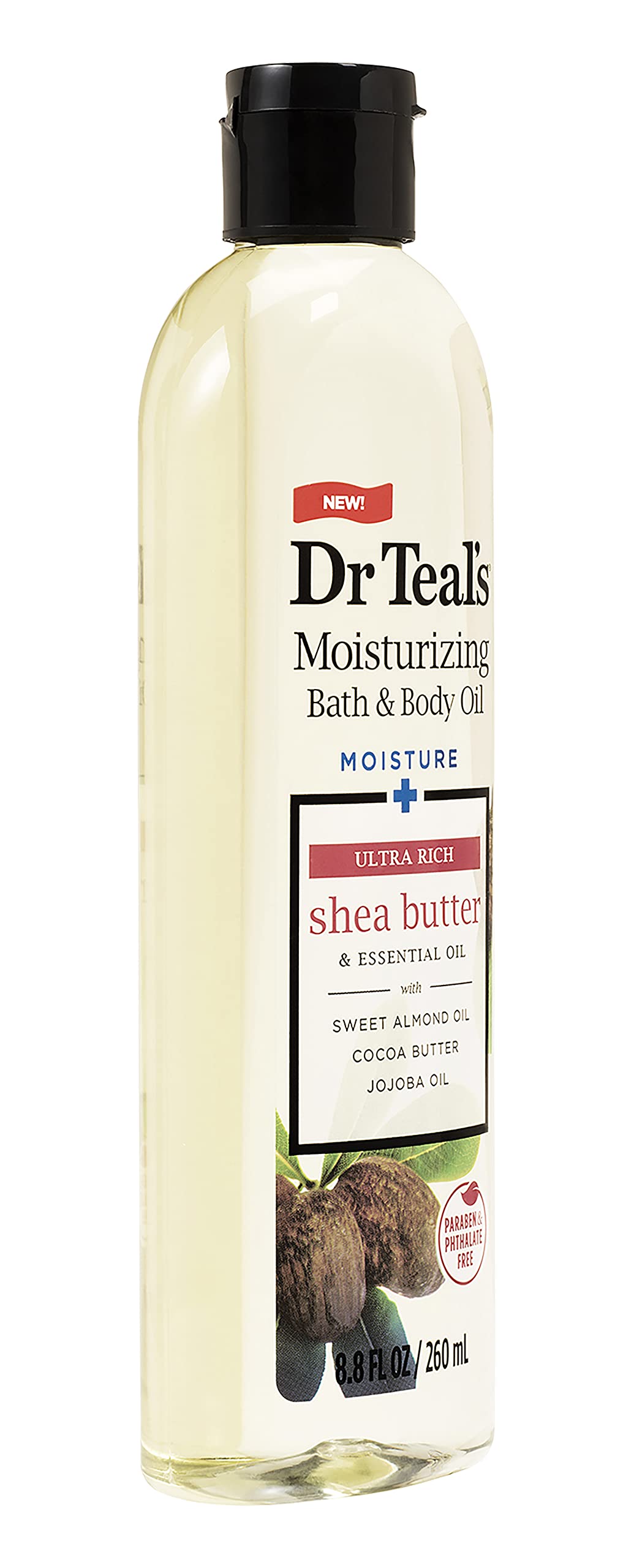 Dr. Teal's Moisturizing Bath & Body Oil 2-Pack (17.6 Fl Oz Total) Moisture + Ultra Rich Shea Butter & Essential Oil. Treat Your Skin, Your Senses, Beauty and Personal Care Dr Teal's