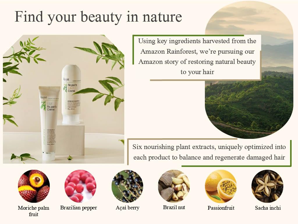 Repit Repair's Moisture Creme offers intensive Moisture and Shine For Damaged Frizzy Dry Hair and Chemically Treated Hair | RepitUSA Beauty & Personal Care Repit