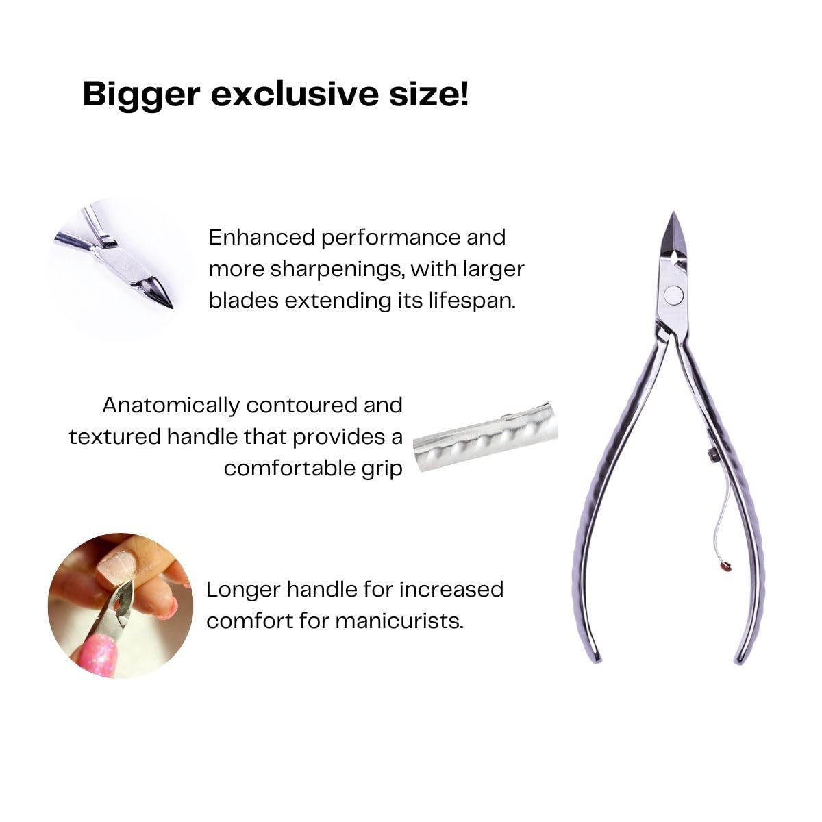 Professional Cuticle Nipper Mundial 772 PR - Brazilian Manicure Quality Long Handle Stainless Steel Trimmer Cutter for Fingernails and Toenails Beauty & Personal Care Mundial