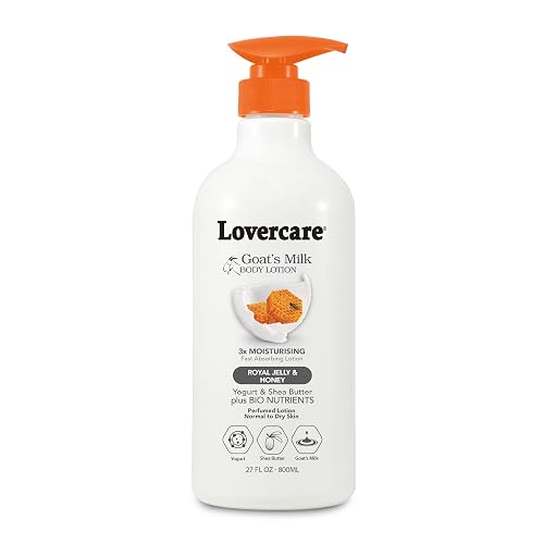 Lovercare Goat Milk Body Lotion for Dry Skin Royal Jelly & Honey 27.05oz (800ml) - Single… Beauty & Personal Care Lover's Care