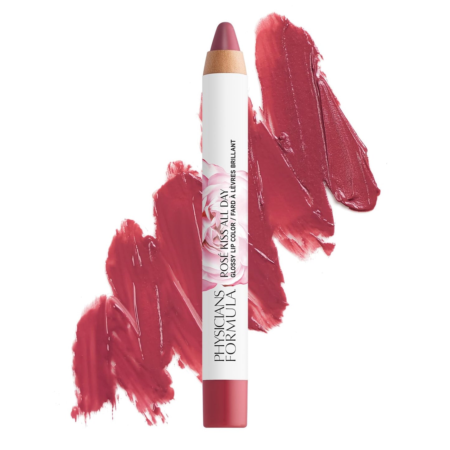 Physicians Formula Rosé Kiss All Day Glossy Lipstick Lip Color Makeup, Red Blush Blushing Mauve | Dermatologist Tested, Clinicially Tested Beauty & Personal Care Physicians Formula