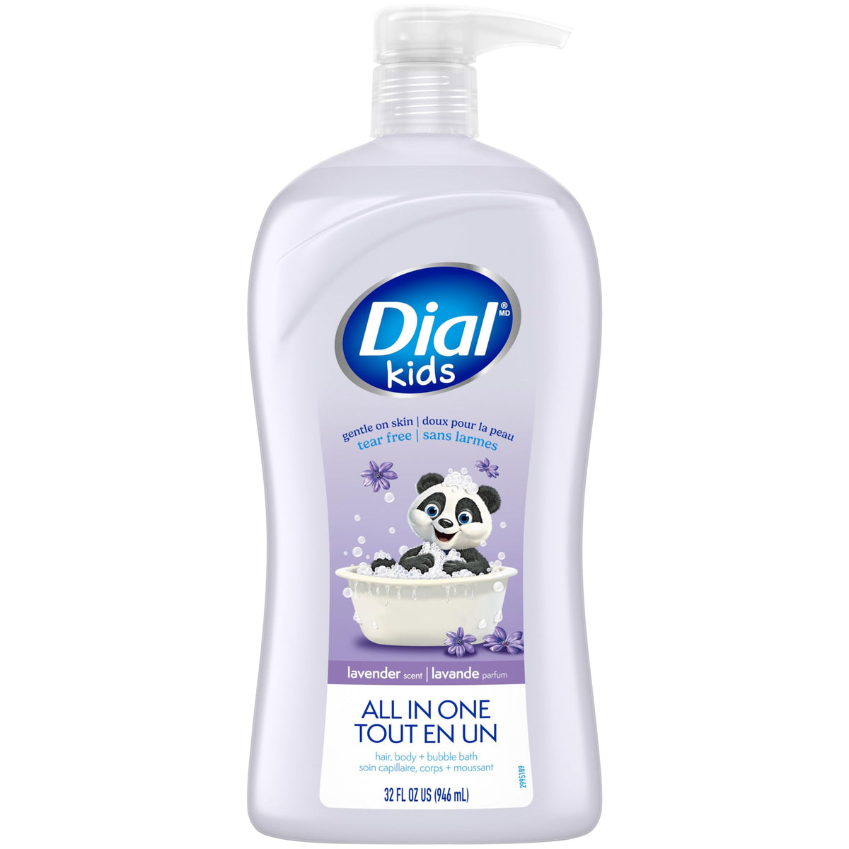 Dial Kids All-in-1 Body + Hair + Bubble Bath, Lavender Scent, 32 Fl Oz, Hypoallergenic Body Wash & Shampoo, No Tears Formula for Kids 2+ Years, No Beauty & Personal Care Dial