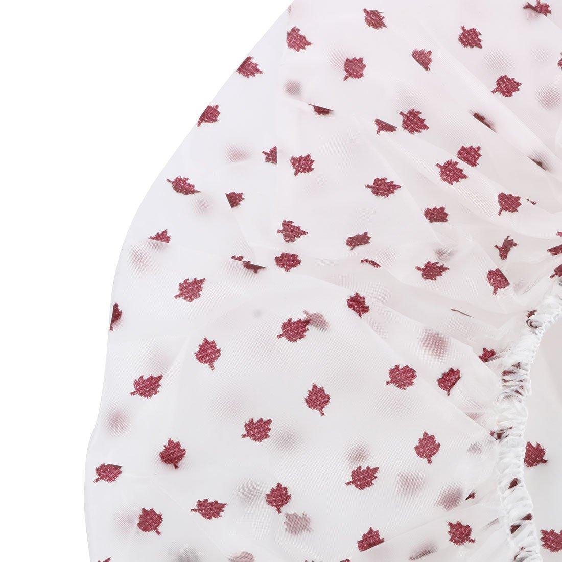 Ruilogod Plastic Leaf Dots Pattern Bathroom Reusable Elastic Water Resistance Shower Hair Cap Hat Burgundy (id: 7be ee0 d37 d5f b5f Beauty and Personal Care Ruilogod