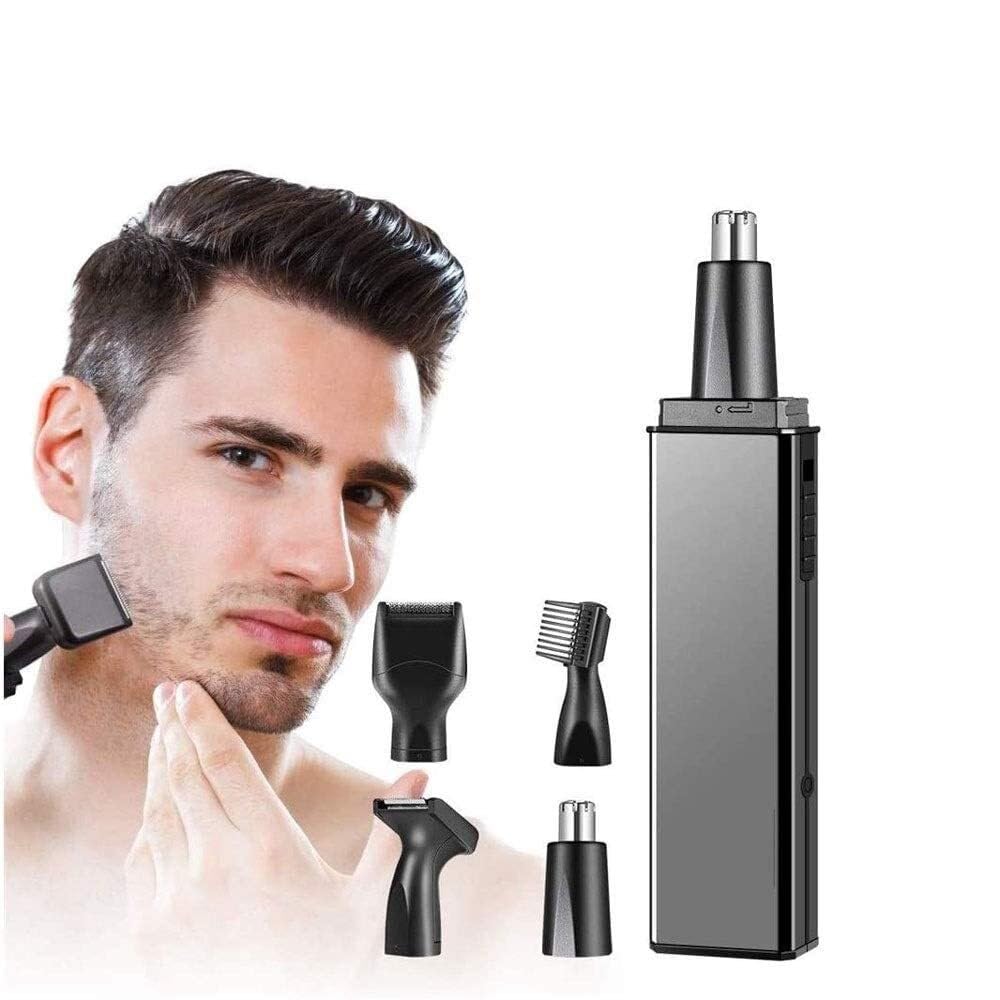 LEONYS Ear and Nose Hair Trimmer for Men & Women, 4 in 1 Electric Eyebrow Trimmer Painless Nose Clippers Facial Hair Remover Waterproof with Dual Edge Beauty and Personal Care LEONYS