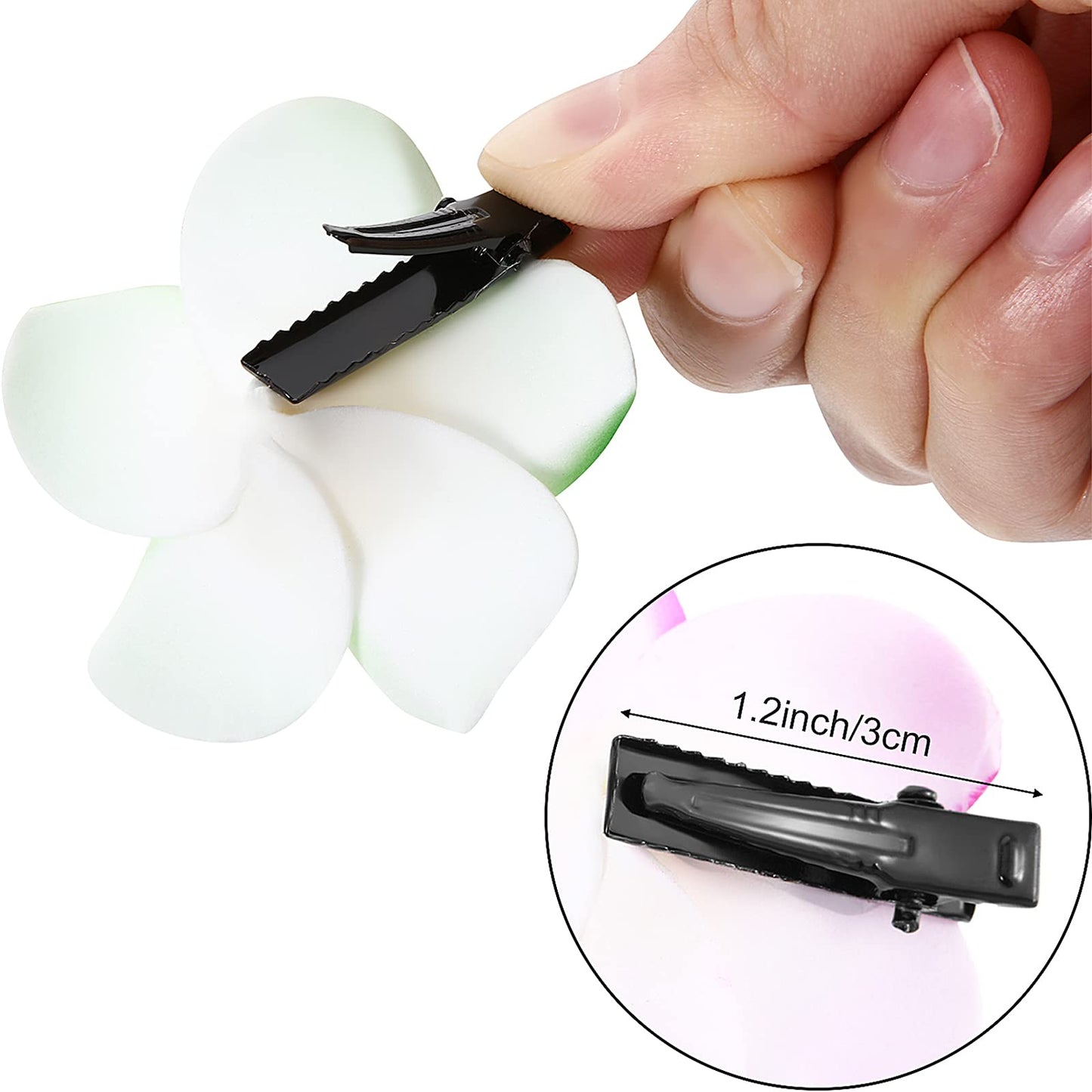 WILLBOND 36 Pieces Hawaiian Flower Hair Clips Plumeria Foam Hair Clips Artificial Frangipani Tropical Flower Hairpin for Bridal Wedding Luau Beach Beauty & Personal Care WILLBOND