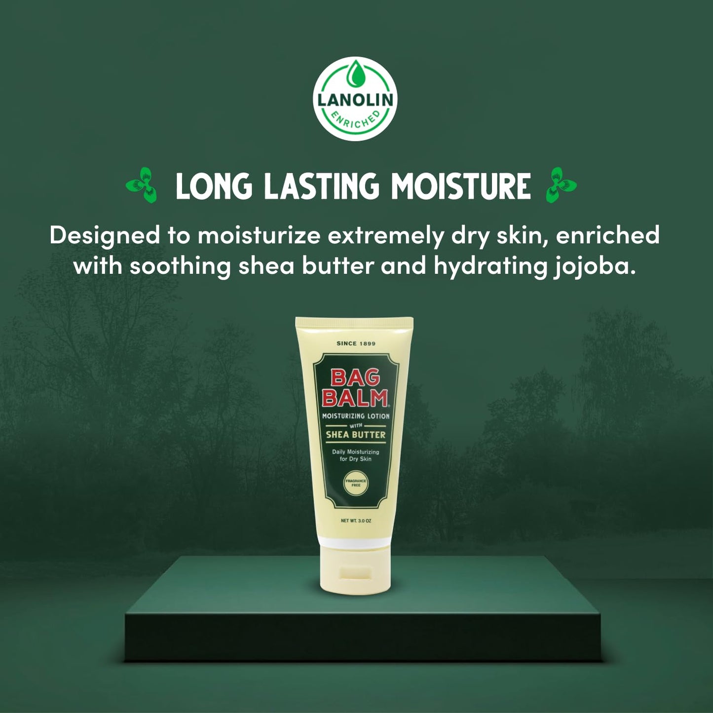 Bag Balm Vermont's Original Hand & Body Dry Skin Lotion with Shea Butter and Jojoba, Daily Hand Lotion for Dry Hands - Fragrance-Free, Non-Greasy Hand Beauty & Personal Care Bag Balm