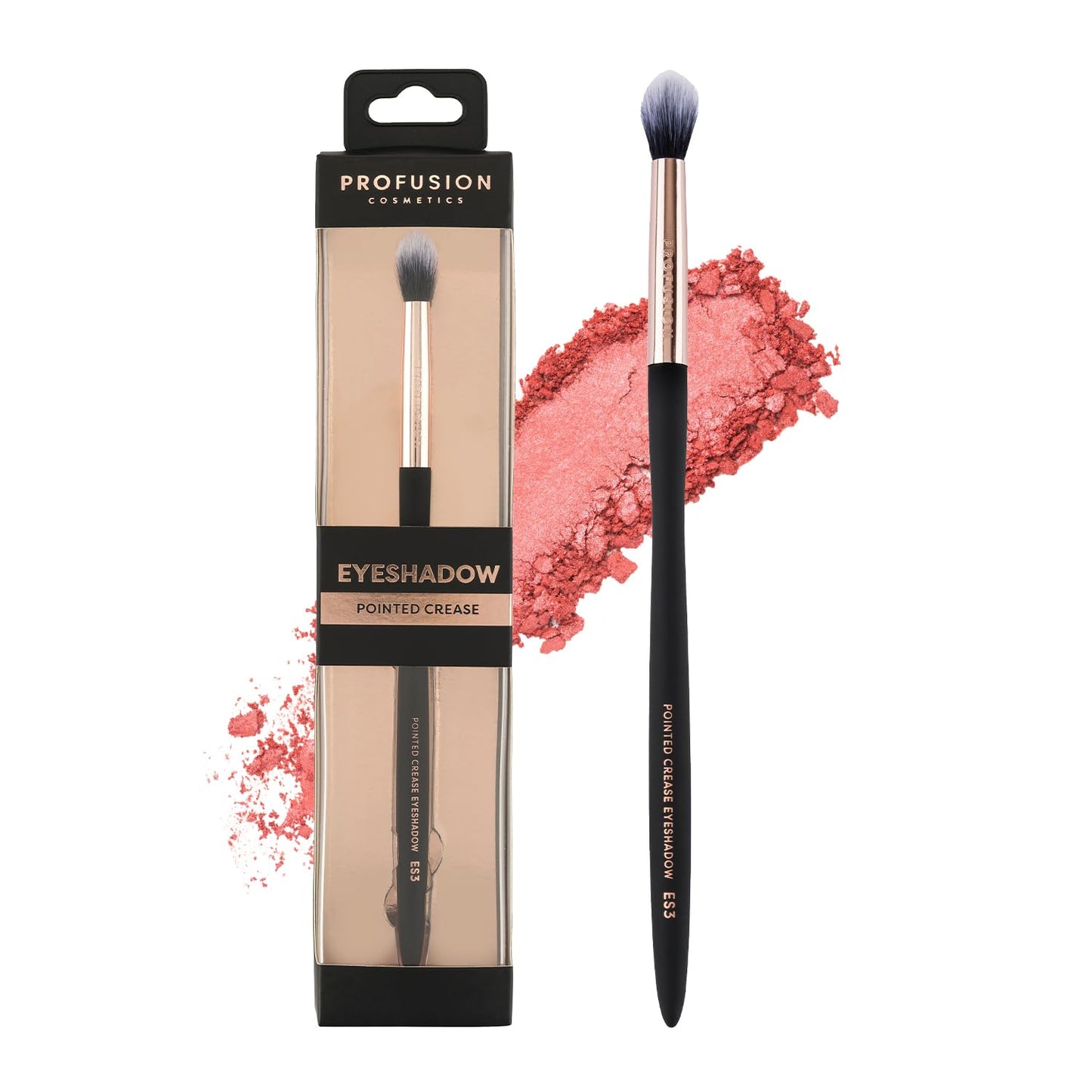 Profusion Cosmetics Pointed Crease Eyeshadow Brush - Soft Synthetic Fibers for Precision Blending & Smudge Control, Vegan Makeup Tool Beauty & Personal Care Profusion Cosmetics