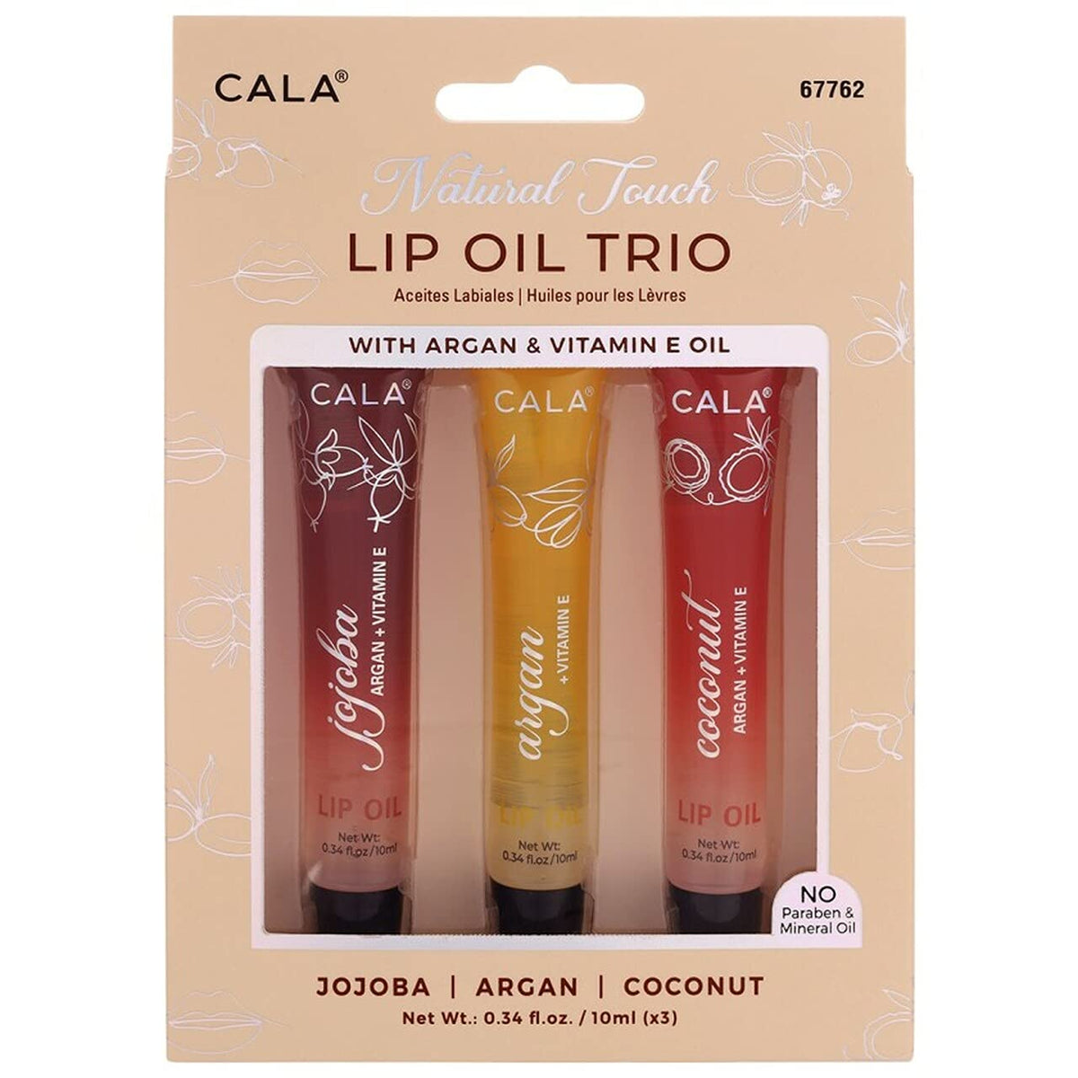 Feel Foxy LIP OIL TRIO: JOJOBA, ARAGON, COCONUT Beauty & Personal Care Feel Foxy