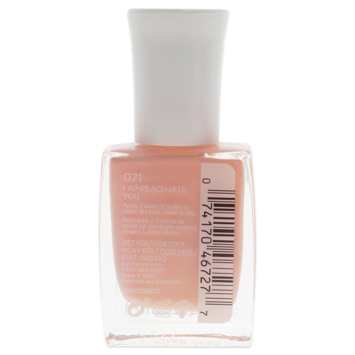 Sally Hansen Mega Strength Nail Color, I Ap-peach-iate You, .4 Fl Ounce, Jewel Very Cheery, 0.4 Fl Ounce Beauty & Personal Care Sally Hansen