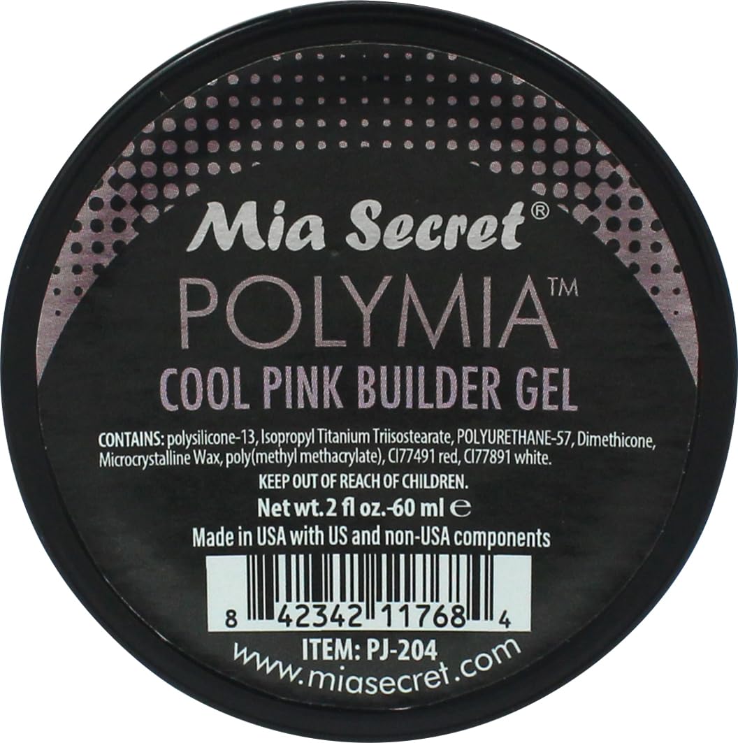 Mia Secret - 2oz POLYMIA polysilicone Gel Nail Builder - UV Led - Builder gel (Cool Pink)