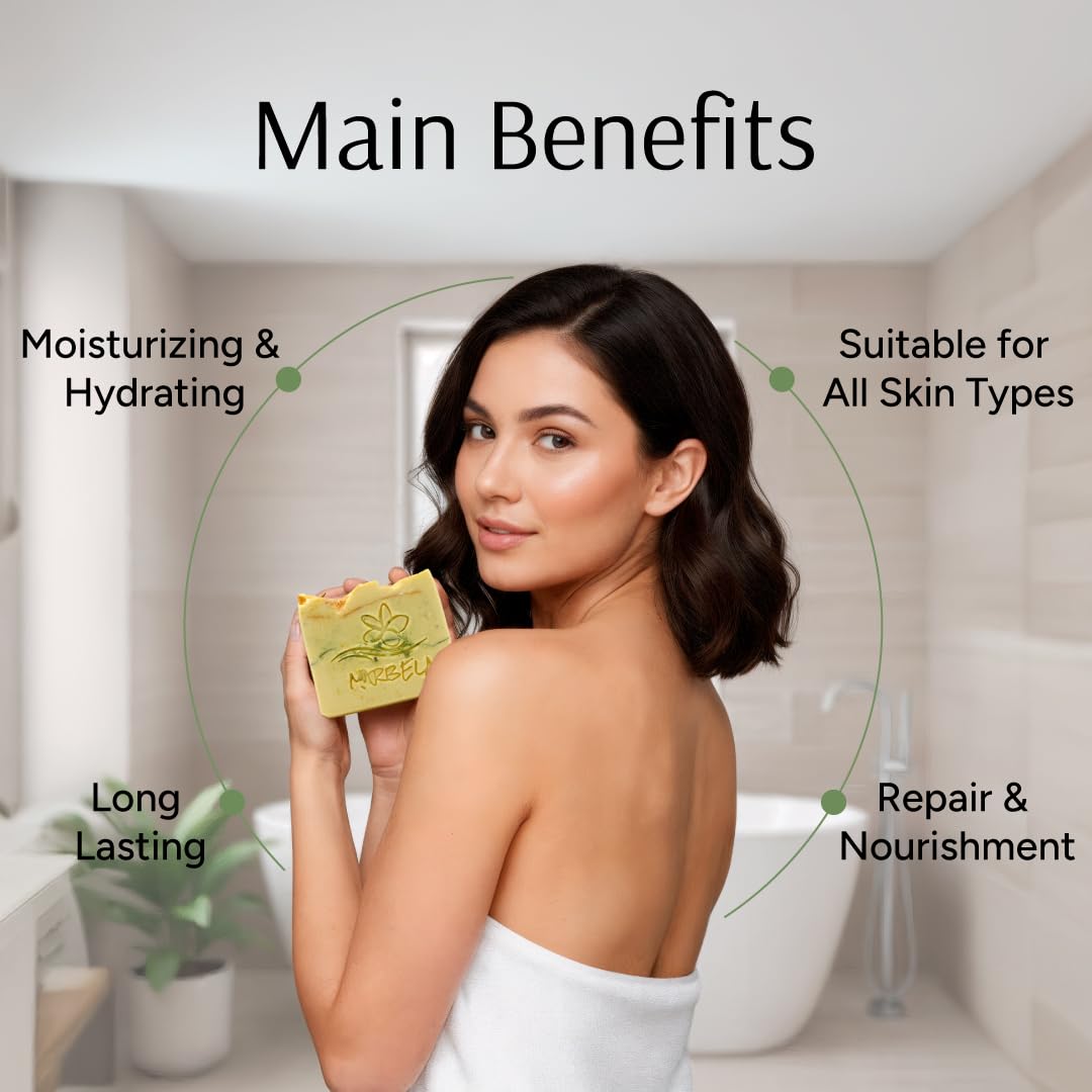 Marbela Cosmetics Handmade Soap Bar - Made in USA, Vegan Friendly, Palm Oil Free, Natural Bar Soap - Face & Body Soap for Daily Skin Care Beauty & Personal Care Marbela