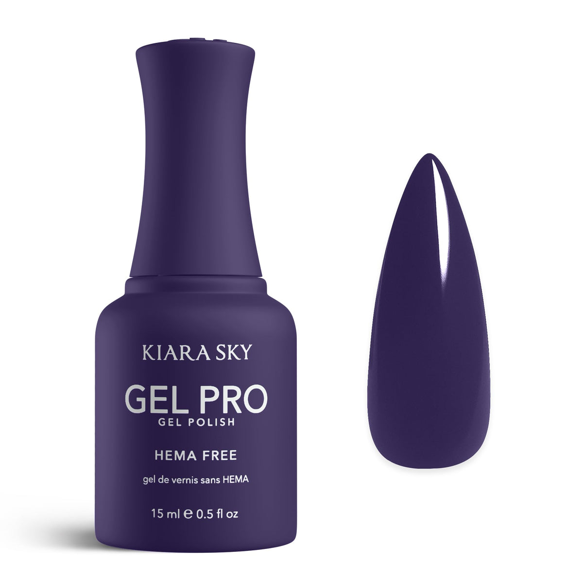 KIARA SKY Gel Pro HEMA-Free Gel Nail Polish | Full Coverage, 28+ Day Wear, Self-Leveling, UV/LED Soak-Off, 0.5 fl oz | Navy-Gate Life #134