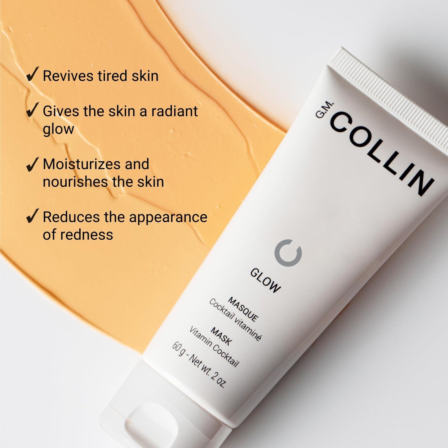 G.M. COLLIN Glow Mask | Revitalizing Face Mask Infused With Vitamins & Camu Camu Extract | Reduces the Appearance of Redness Beauty & Personal Care G.M. COLLIN