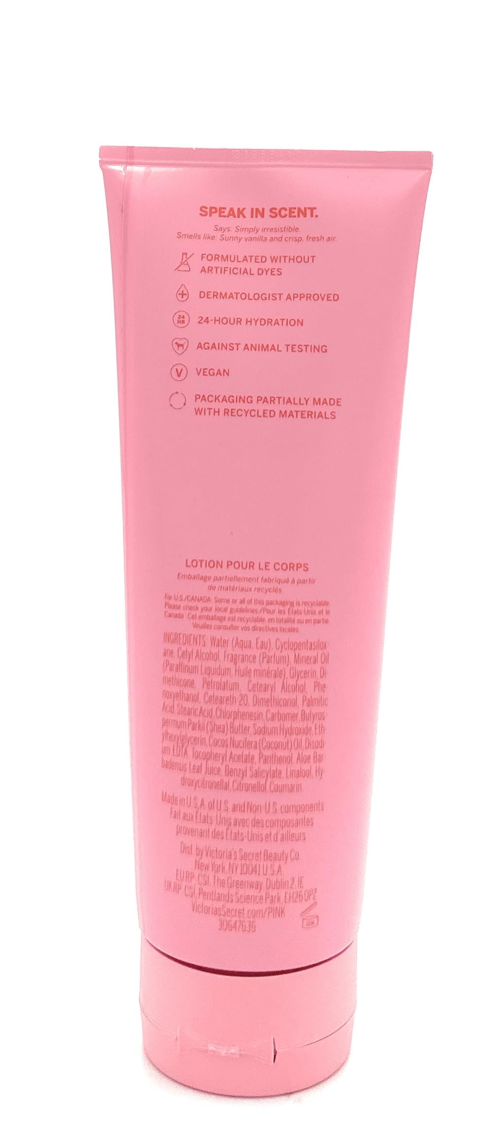 Victoria's Secret Pink Scented Body Lotion Vanilla Crush 8.0 Fl Oz