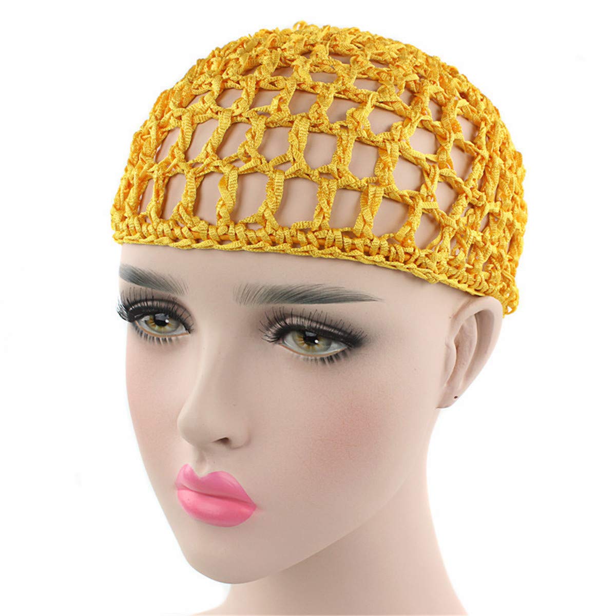 Qianmome Women Soft Rayon Snood Hat Hair Net Crocheted Hair Net Cap Mix Colors Beauty and Personal Care Qianmome