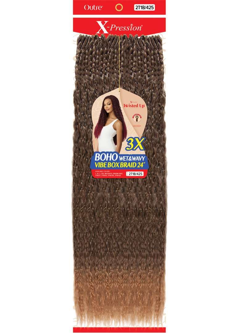 Outre X-Pression - Twisted Up - Boho Wet & Wavy Vibe Box Braid 24" 3X (2T1B/350)