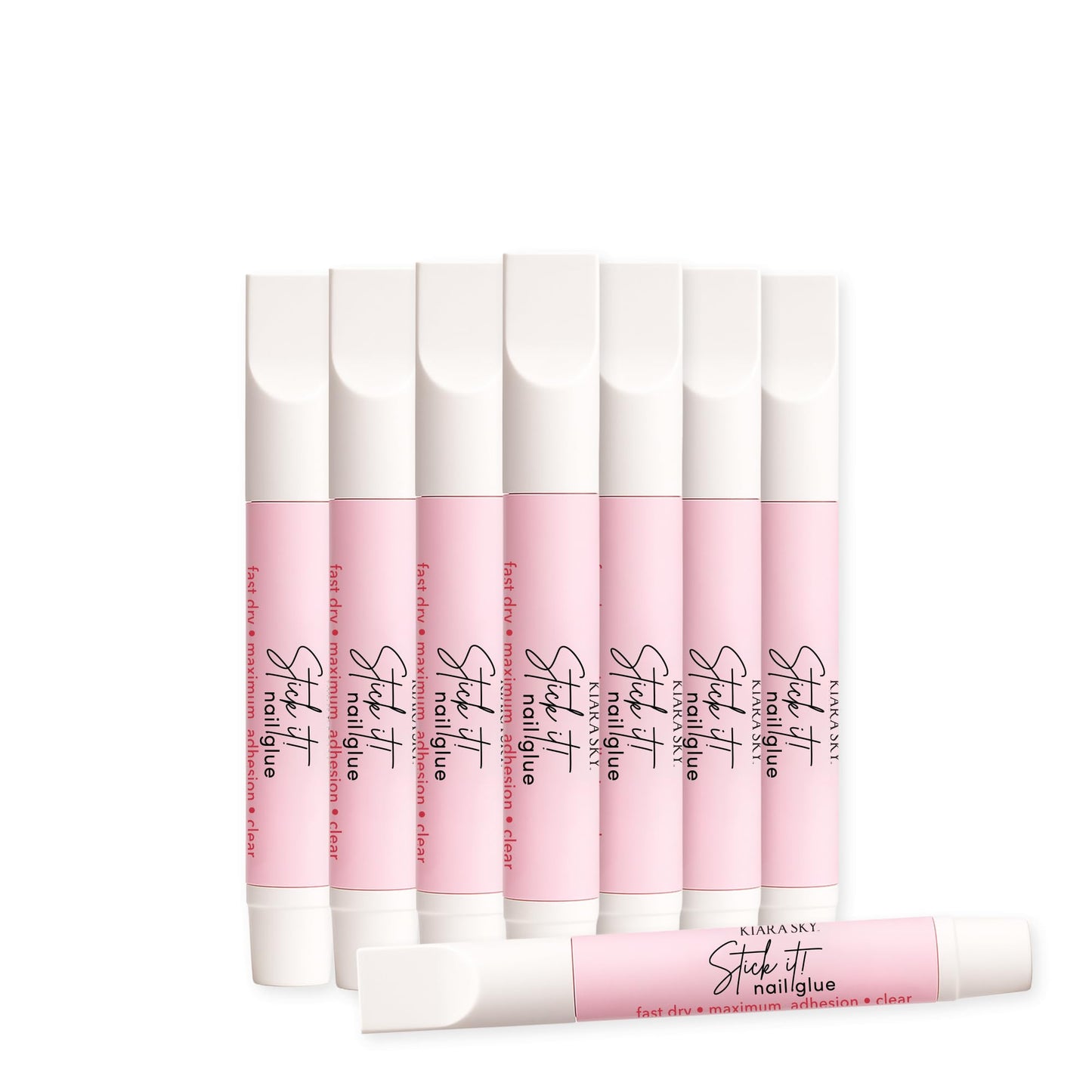 Kiara Sky Stick It Super Strong Fast Drying Nail Glue for Acrylic Nails, Tips & Press On - 0.07 Fl Oz, 10 Full Size Tubes Beauty & Personal Care KIARA SKY