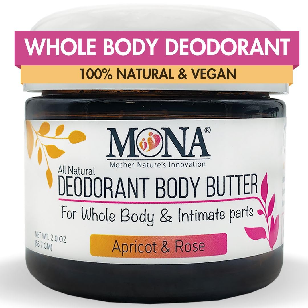 MONA All Natural Deodorant for Whole Body & Intimate Parts - Deodorant Cream for Women, Men & Teens - No Aluminum, Baking Soda or Synthetic Fragrance Beauty and Personal Care MONA