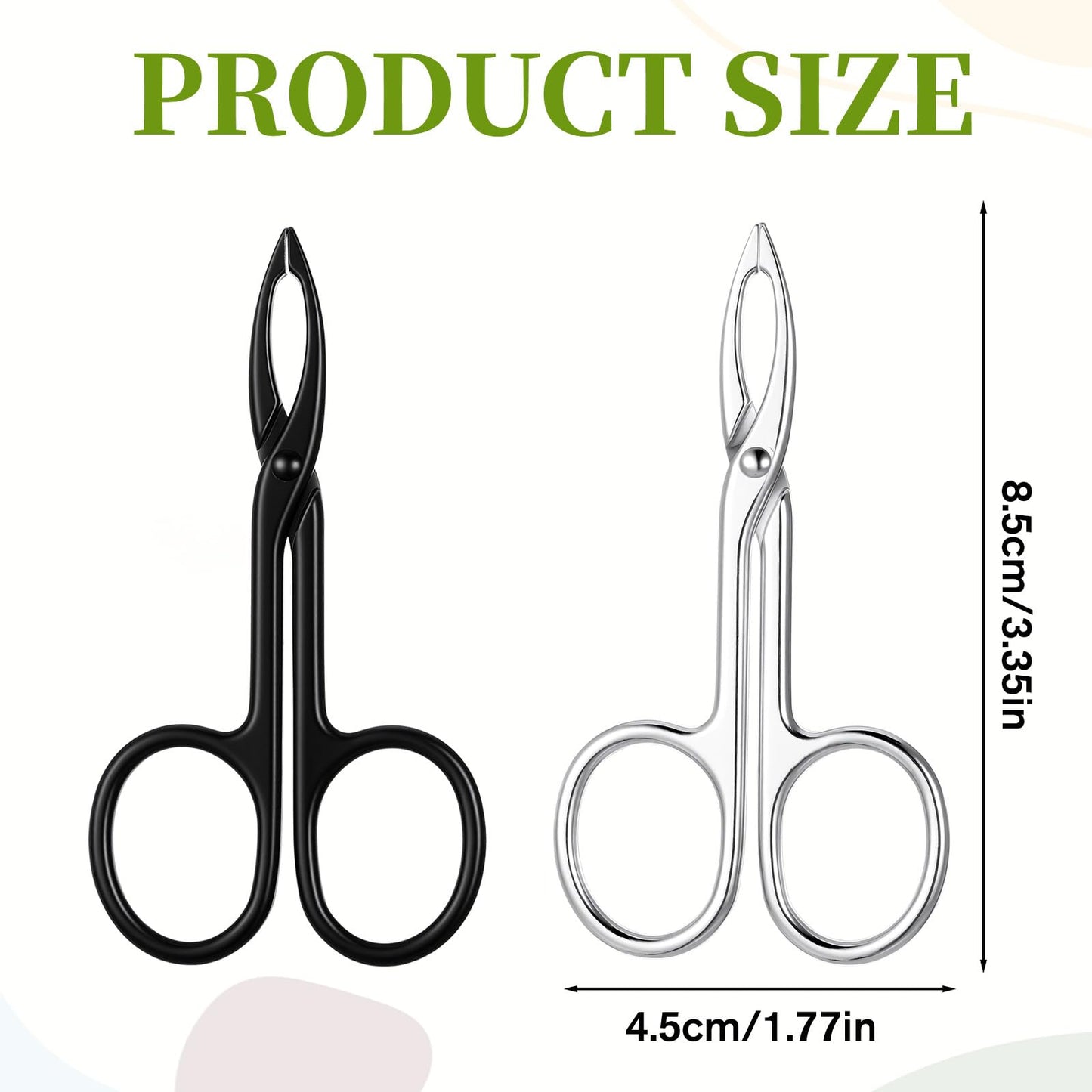 2 PCS Scissor Tweezers with Handles, Scissor Tweezers for Eyebrows, Metal Straight Tip with Handle Pluckers Tweezers Scissors for Remover Facial Hair Beauty and Personal Care Tweruna