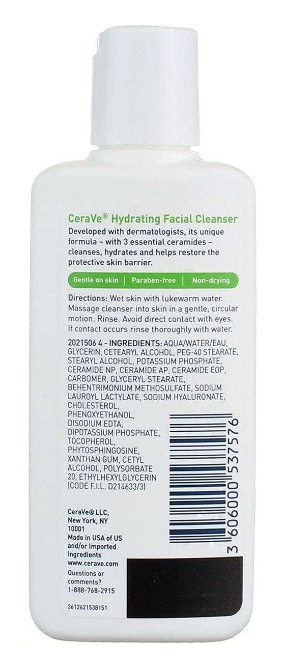 CeraVe Hydrating Facial Cleanser For Normal to Dry Skin 3 fl oz Beauty & Personal Care CeraVe